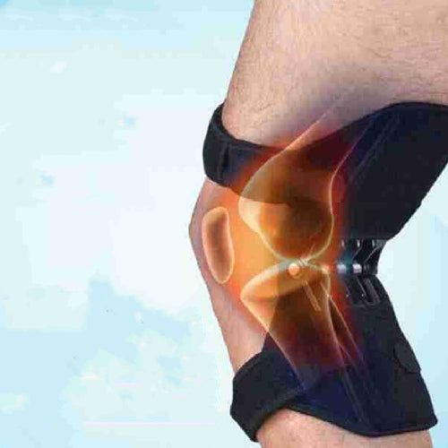 Genouillère Booster Patella Vayolt — vue de face avec système à ressorts