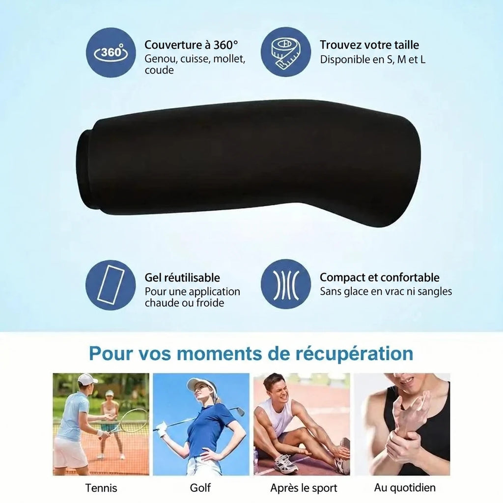 Manchon chaud-froid Vayolt : gel réutilisable, couverture à 360 degrés, tailles S, M et L