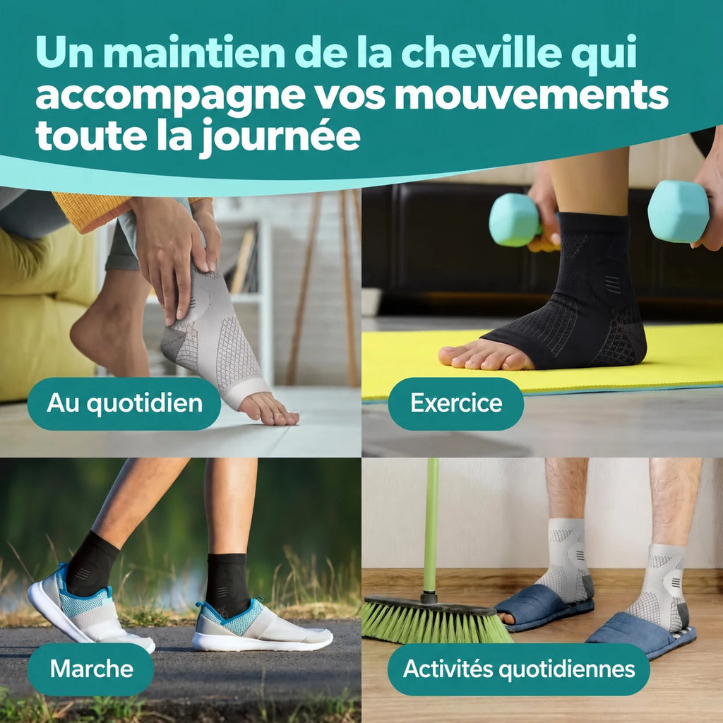 Chevillère de compression Vayolt - port — visuel en français